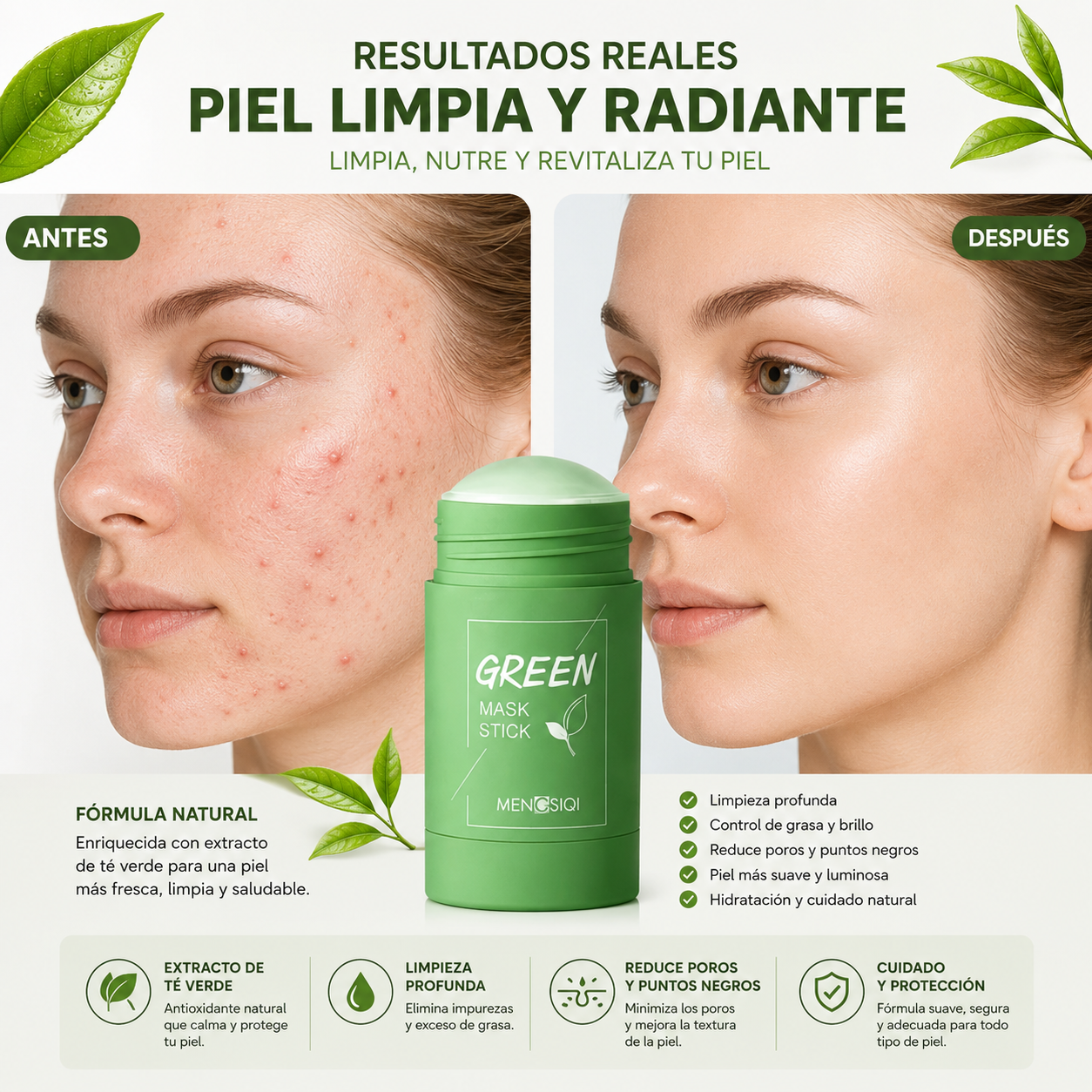 Mascarilla de té verde