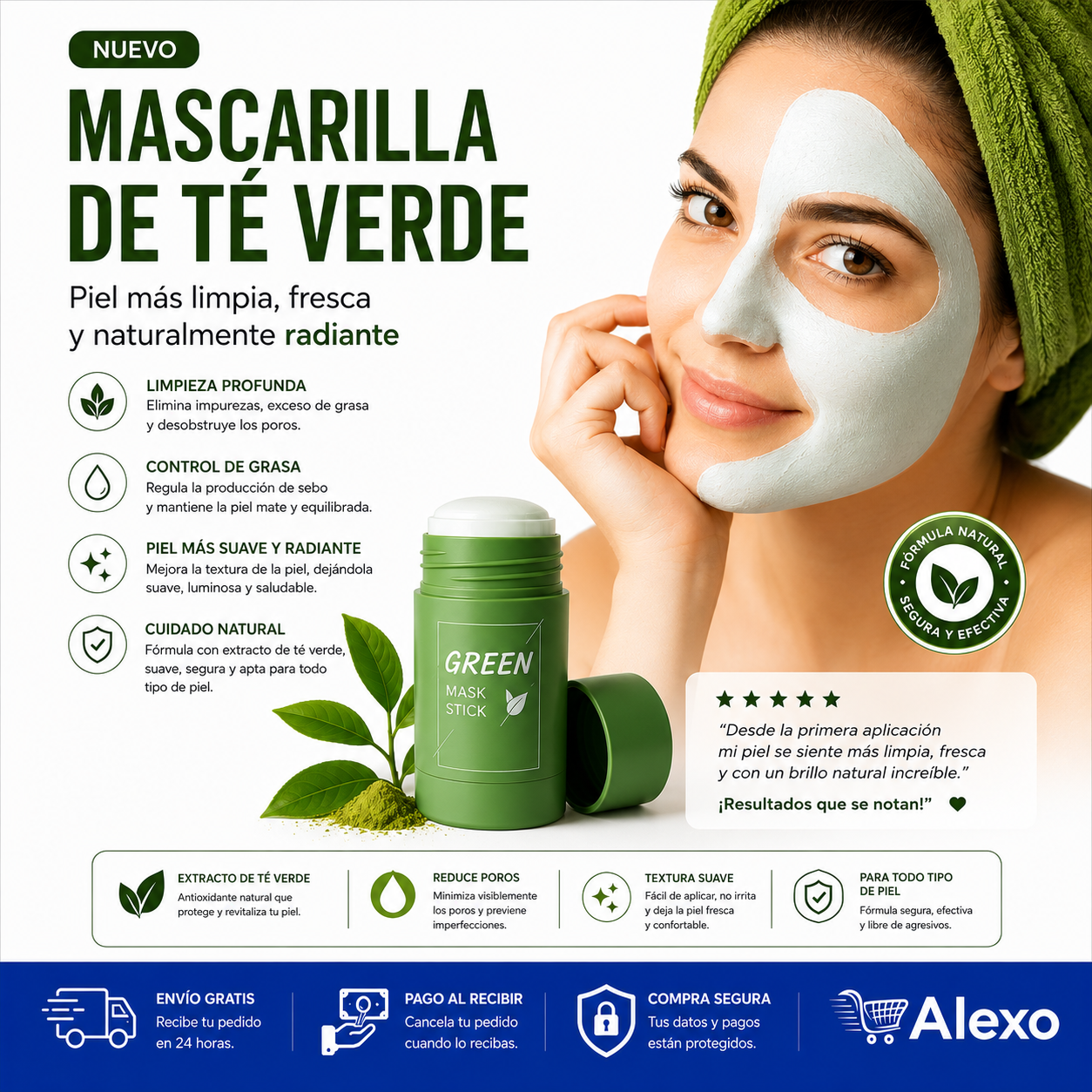 Mascarilla de té verde