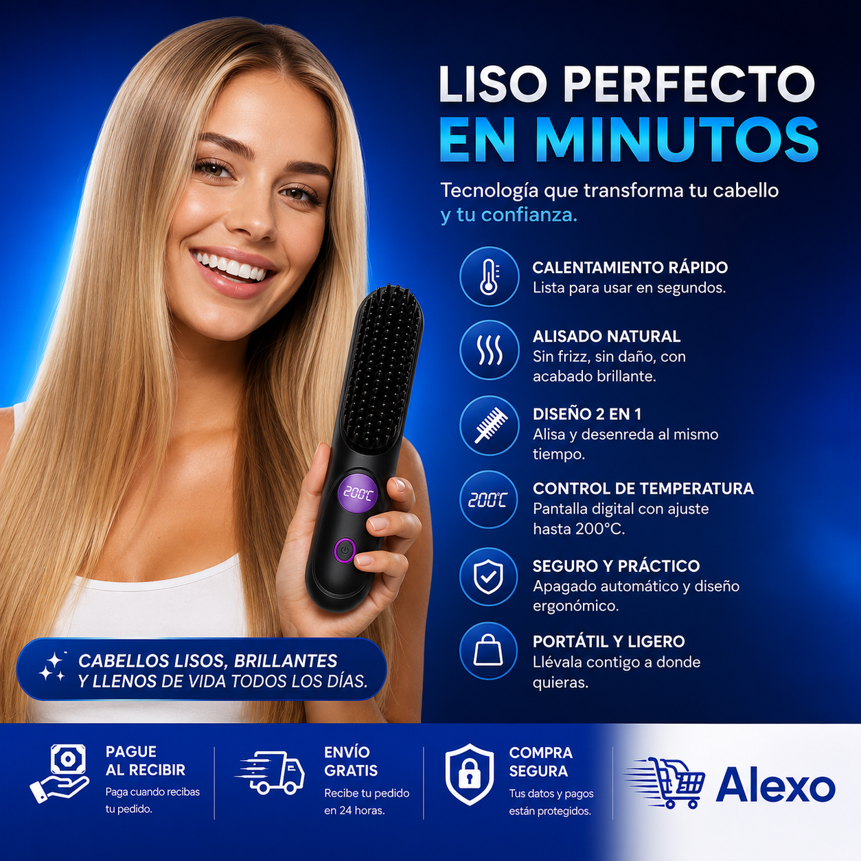 Cepillo Alisador Portátil 2 em 1 | LissGo