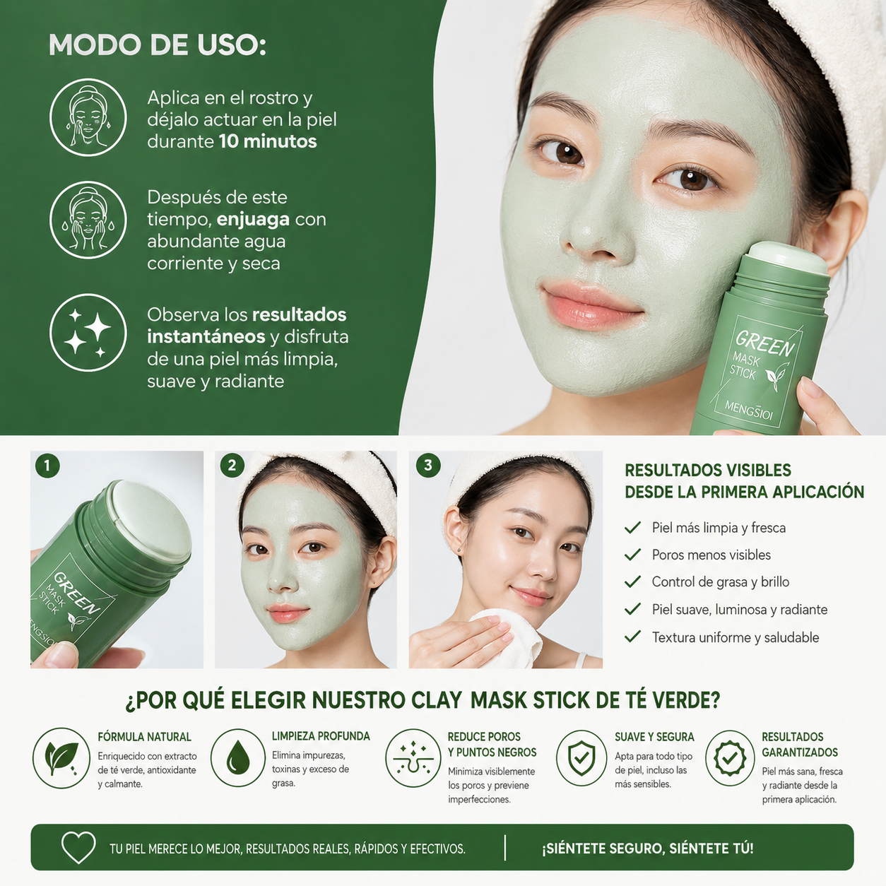 Mascarilla de té verde